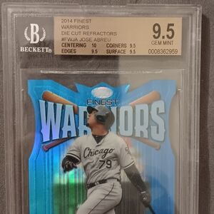 Topps Finest FWJA Warriors Die-Cut Design Refractor Jose Abreu Rookie Beckett9.5